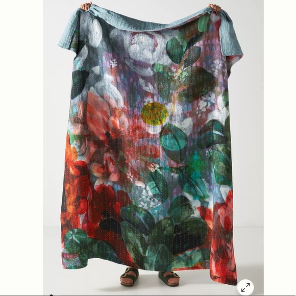 Anthropologie-Stitched Zula Throw Blanket